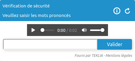 Captcha for audio